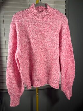 HYFVE Pink Marled Cowl Neck Sweater
